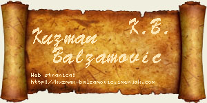 Kuzman Balzamović vizit kartica